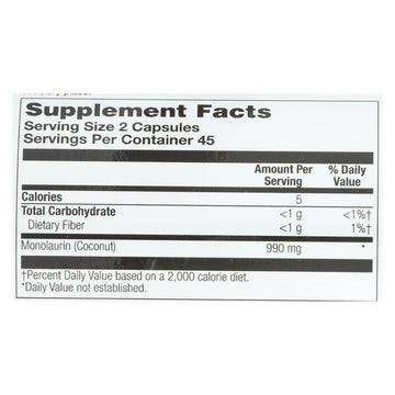 Health From The Sun Monolaurin - 1 Each - 90 Vcap