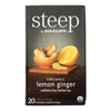 Steep By Bigelow Organic Lemon Ginger Tea, 6 Pack (20 Bags)