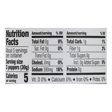 Jeff's Natural Greek Pepperoncini, 12 Oz, Case of 6