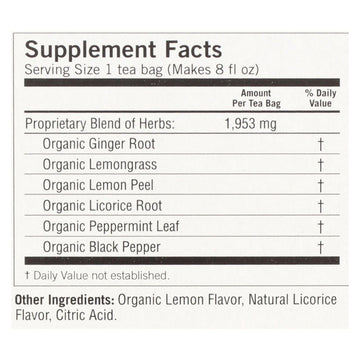 Yogi Lemon Ginger Herbal Tea, Caffeine Free, 6x16 Bags