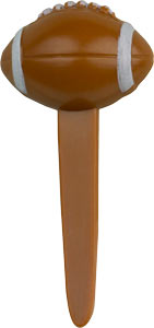 Football Cupcake Picks, 2.5" - 12, 24, or 72 count