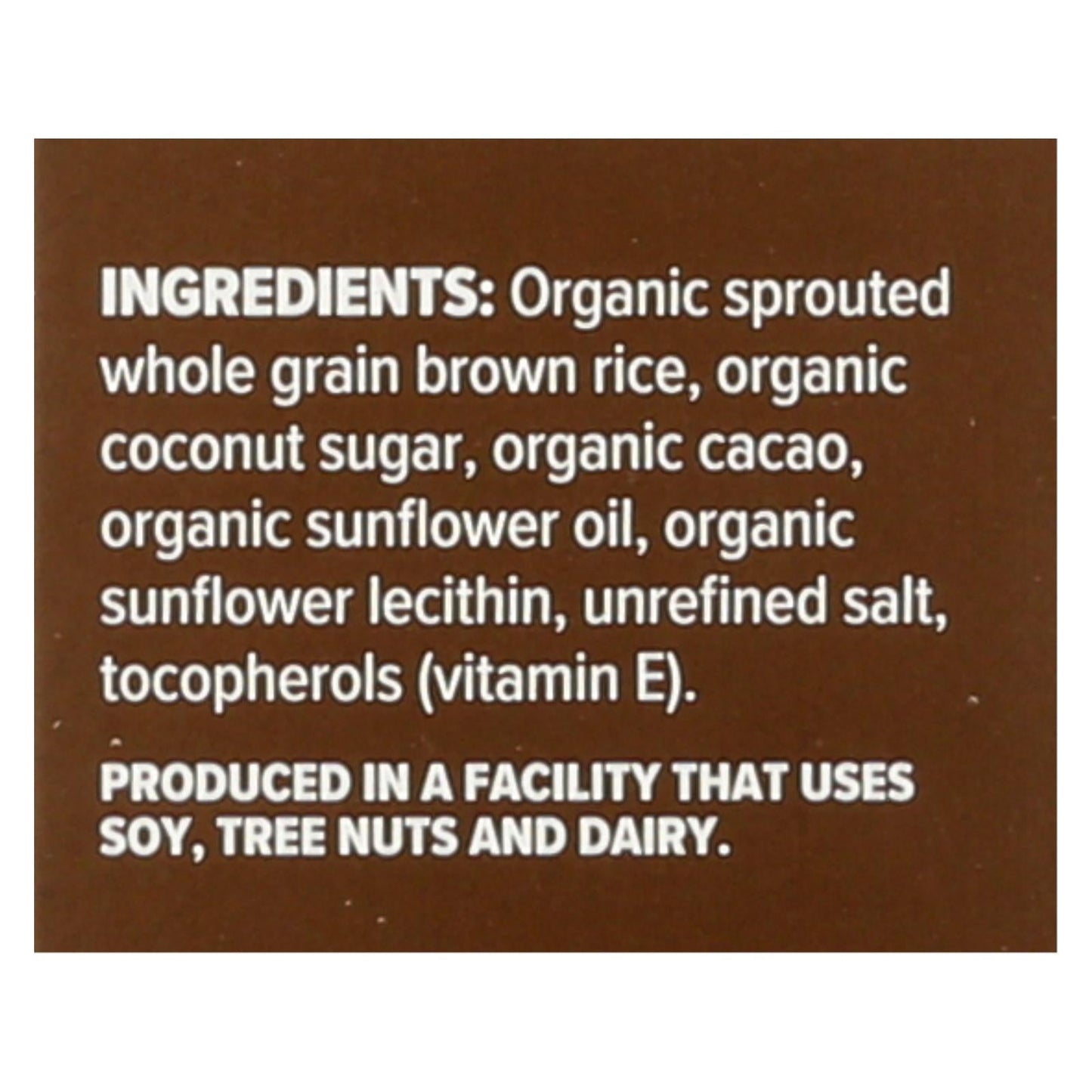 One Degree Organic Sprouted Brown Rice Cacao Crisps 6x10oz
