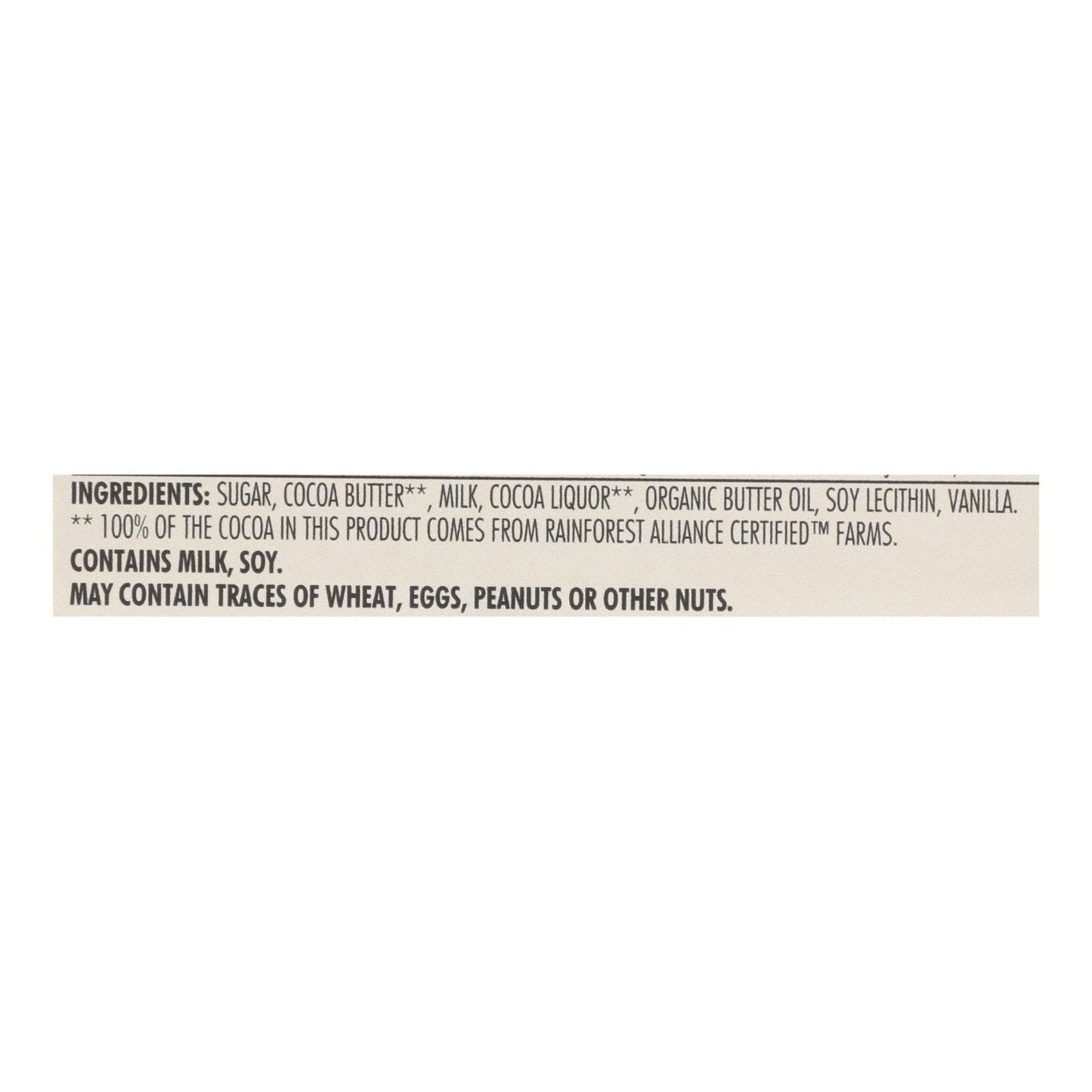 Chocolove Xoxox Milk Chocolate Bars, 3.2 oz, Case of 12