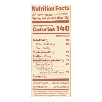 Cauliflower Chips Sea Salt - 12 Pack (3.5 Oz Each)