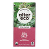 Alter Eco Organic Dark Sea Salt Chocolate Bar, 2.82oz, 12 Pack