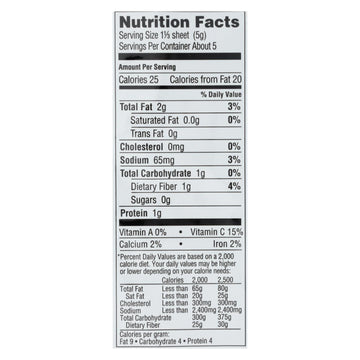 Gimme Organic Sea Salt Wraps - 10 Pack - 0.92 Oz
