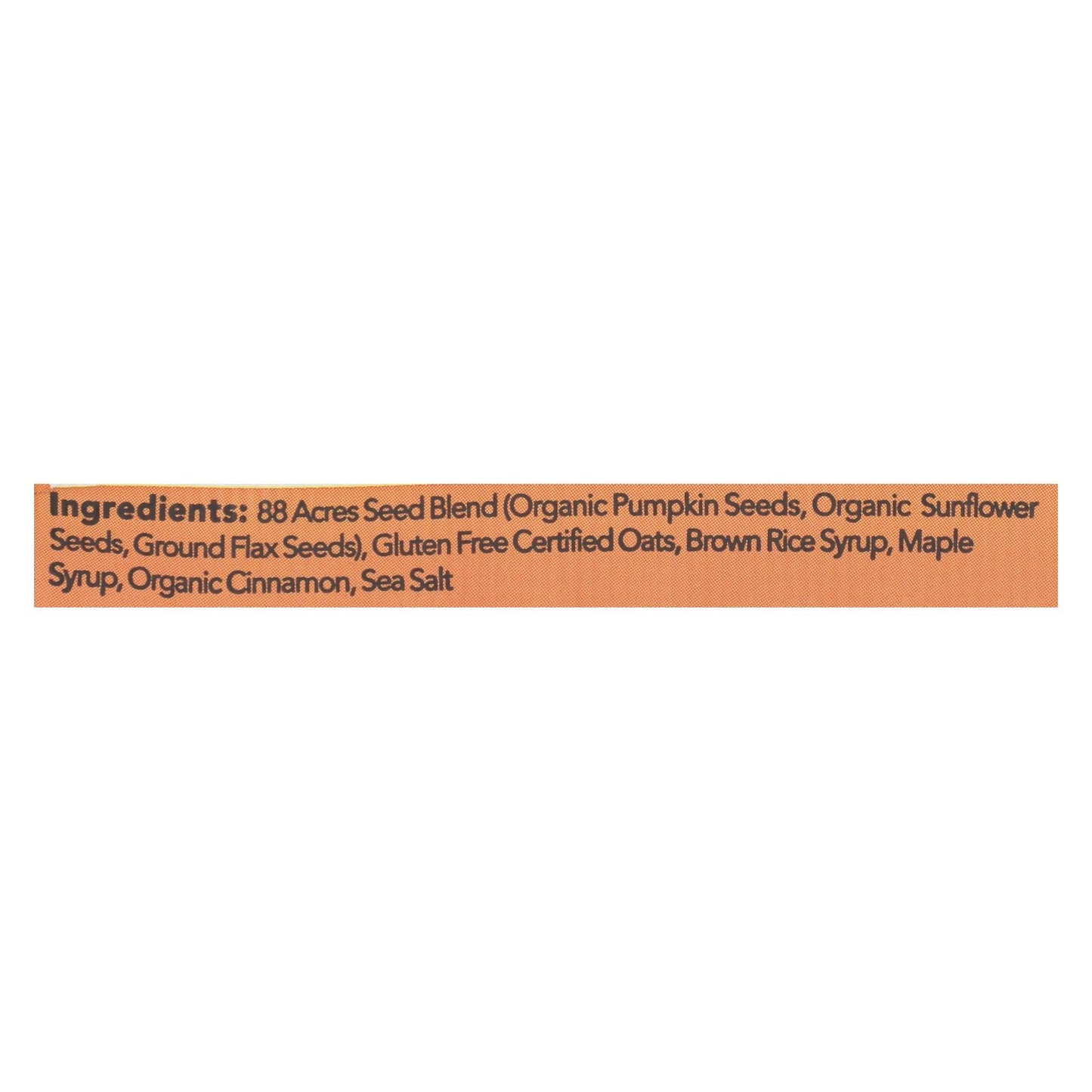88 Acres Oats & Cinnamon Seed Bars, 9-Pack, 1.6 Oz