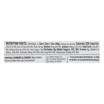 Thunderbird Almond Butter Sea Salt Bars, 12-Pack