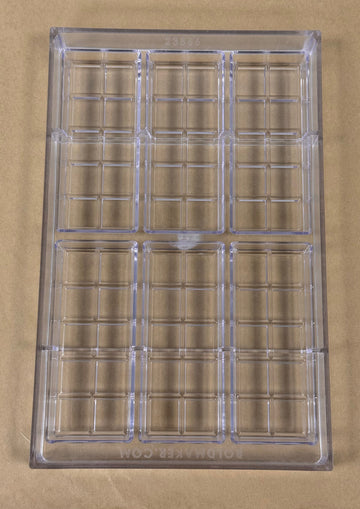 Custom Chocolate Bar Mold – 6 Cavity Polycarbonate