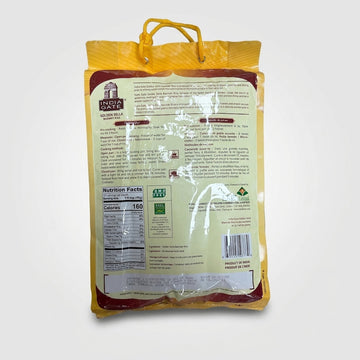 India Gate Golden Sella Basmati Rice 10 lbs - Premium Aged Long Grain