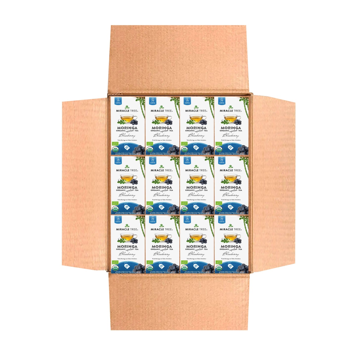 Organic Moringa Tea - Blueberry - Caffeine-Free Herbal Tea