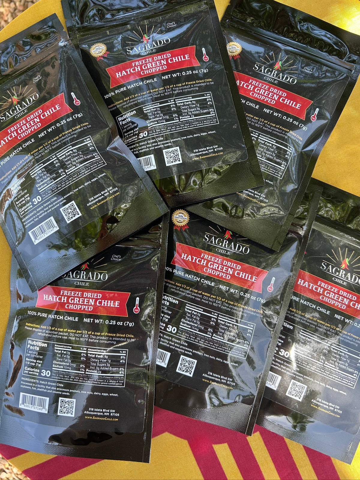 The Fresh Chile Company Freeze Dried Diced Hatch Green Chile, Shelf Stable, 4 oz
