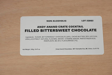 Andy Anand European Cocktail Dark Chocolate Bottles – 18 Pc Vegan 60% Cocoa, Mojito, Limoncello, Gin Tonic, 11.5 Oz Gift Box