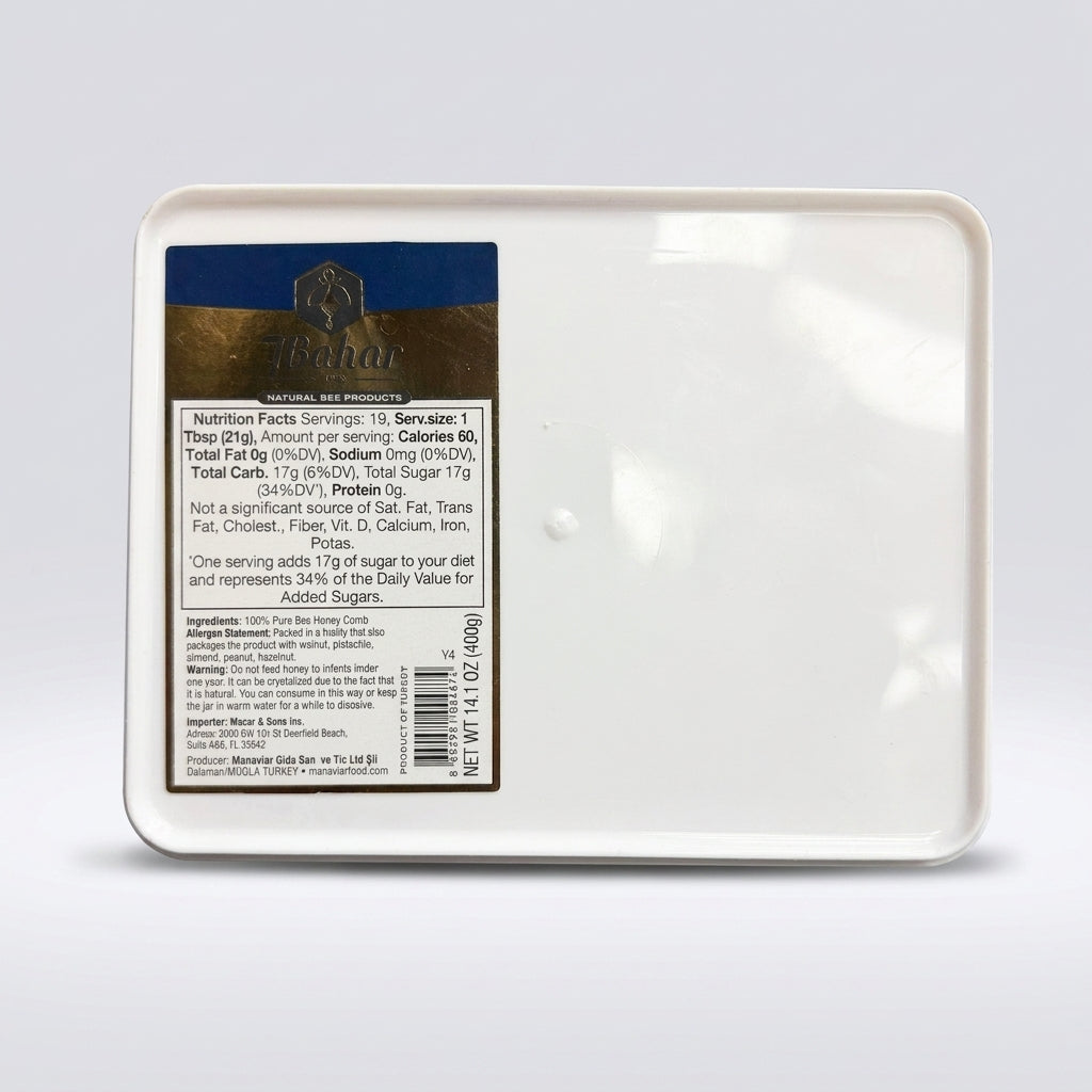 7Bahar Honey Comb 14.1 oz - Pure Turkish Honeycomb in Tray