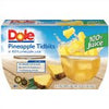 Dole Pineapple Fruit Bowl Tidbits in 100% Pineapple Juice 4 - 4 oz cups (Pack of 6)