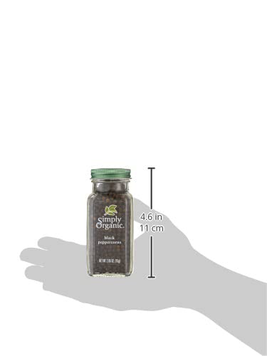 Simply Organic Whole Black Peppercorns, Certified Organic | 2.65 Oz | Pack Of 6 | Piper Nigrum L.