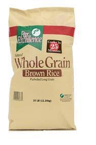 Par Excellence Parboiled Whole Grain Brown Rice, 25 Pound -- 1 Each.