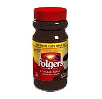 Folgers Coffee Classic Roast 100% Pure Instant 16Oz (Pack Of 2)