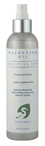 White Egret | Magnesium Oil Spray Sensitive Skin With 72 Ionic Sea Minerals | Soothing, Nourishing, Rejuvenating And Recovering