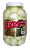 Herb s Pickled Eggs 67 oz Gallon size plastic jar Packed In Vinegar