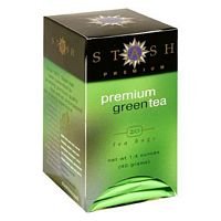 Stash Tea Green Tea (contains caffeine) - enhanced 20 foil tea bags (Pack of 6) ( Value Bulk Multi-pack)24