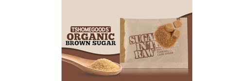 Sugar InThe Raw/Raw Natural Cane Brown Sugar Turbinado, 500 Count, Pack of 1, Natural Sweetener for Drinks and Baking Packets fo