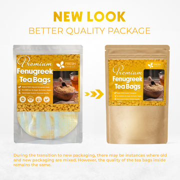 Premium Fenugreek Tea Bags. No Sugar, No Caffeine, No Gluten, Vegan. (30 Tea Bags)