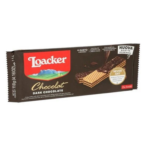 Loacker Dark Chocolate Wafer Cookies