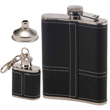 Black Grained Flask Set