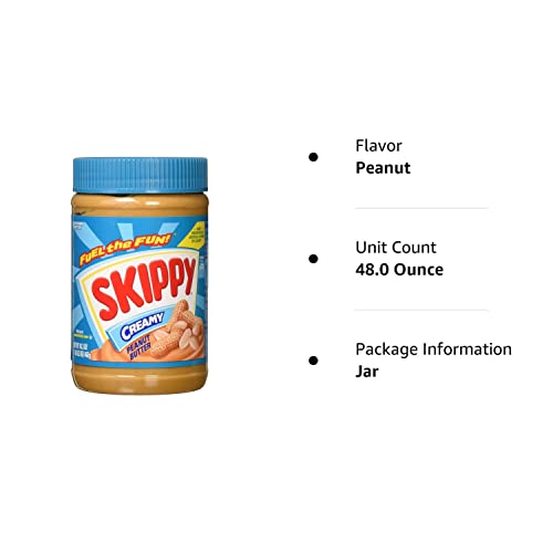Skippy Peanut Butter, Creamy, 48 Ounce