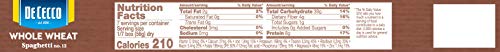De Cecco Whole Wheat Pasta, Spaghetti, 13.25 Ounce (Pack Of 12)