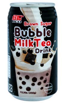 Rico Brown Sugar Bubble Milk Tea 12.3 Ounce Can (Pack Of 8 Cans)