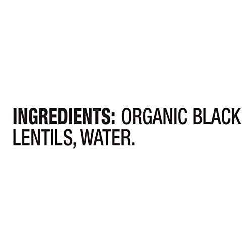 WESTBRAE 15 oz Natural Organic Black Lentils, No Salt Added, Source of Plant Based Protein and Fiber, Low Fat, Gluten Free, (Pac