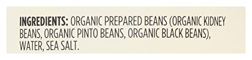 365 by Whole Foods Market Organic Bean Trio (Kidney, Pinto & Black Beans), 15 Ounce - Healthy Plant-Based Protein, Non-GMO, Vegan