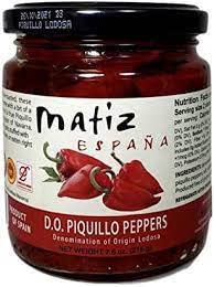 Matiz Piquillo Peppers, Denomination of Origin Lodosa, 7.6 oz, 6 Jars