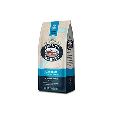 French Market Streetcar Blend Dark Roast Ground Coffee, 12Oz Bag (Pack Of 1)