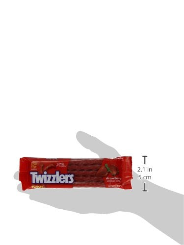 Twizzlers Twists, Strawberry Flavored Licorice Candy, 2.5 Ounce Packet (Pack Of 36)
