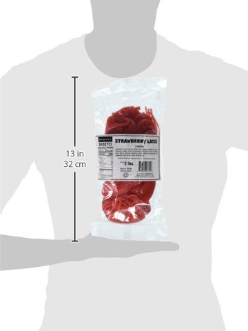 Kervan Candy Bebeto Strawberry Licorice Laces - Red Shoestring Licorice Laces For Braiding, Decorating Baked Goods & Making Knot