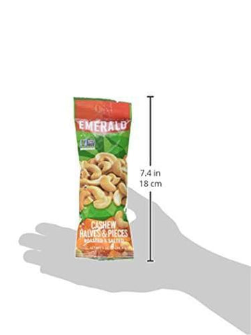 Emerald Nuts, Cashew Halves and Pieces, 1.25 Ounce Single-Serve Tube