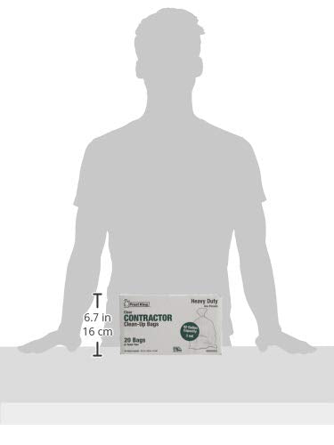 Frost King Cb3250 Boxed Heavy Duty Contractor Clean-Up Bags, 32 Inch X 50 Inch X 3 Mil., 20 Bags, Clear, 1 Count (Pack Of 1)