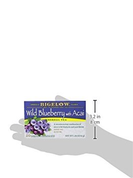 Bigelow Tea Wild Blue Berry Acai Bag 1.46 Oz Ct, Blueberry, 20 Count, (Pack Of 1)