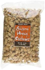 Trader Joe'S Sesame Honey Cashews 1 Lb Bag (Pack Of 2)
