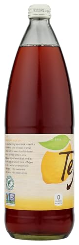 Tejava Lemon Tea Glass, 33.81 Fl Oz, Made of Glass, Refreshing Beverage Option
