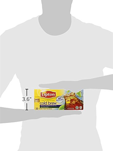 Lipton Decaf Cold Brew Iced Tea Bags, Family Size Zero Calories, Easy-To-Make With No Boiling Needed, 66 Total Tea Bags (22Ct - Pack Of 3)