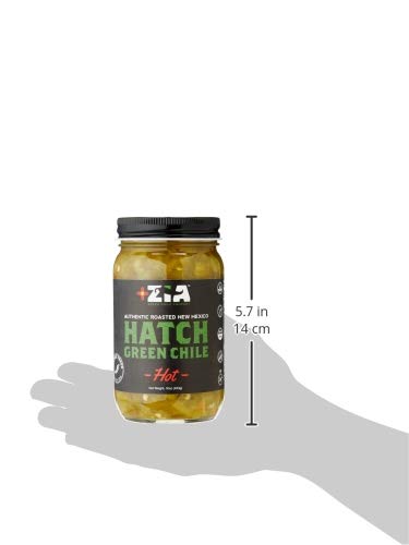 Zia Green Chile Company Original Hatch Green Chile - Flame-Roasted & Diced, Vegan & Gluten-Free, 16oz