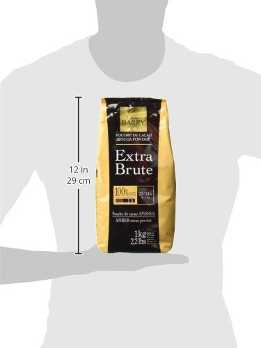 Cacao Barry Cocoa Powder - 100% Cacao - Extra Brute - Six 2.2 Bags