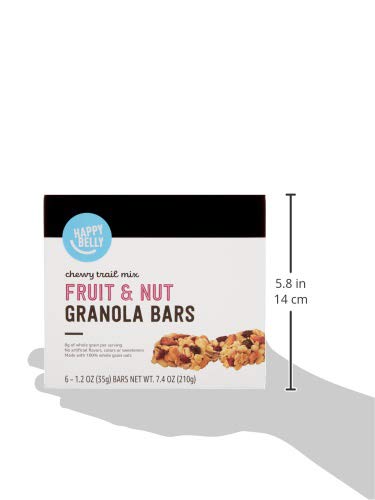 large online retailer Grocery Fruit & Nut Chewy Granola Bars, 6 Ct, 7.4 Oz, Brown/Red/Green