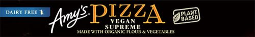 Amys Frozen Pizza, Supreme Vegan Pizza, Made With Organic Flour and Vegetables, Frozen Meals, 14.0 Oz