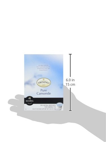 Twinings Pure Camomile Herbal Tea K-Cup Pods For Keurig Malt-Inspired, 24 Count (Pack Of 2) – Naturally Caffeine-Free, Made With 100% Camomile Blossoms – Relaxing Hot Or Iced Herbal Tea