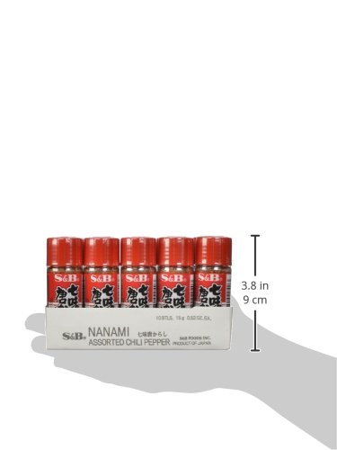 S&B Shichimi Seven Spice Chili Pepper, 0.52 Ounce (Pack Of 10)